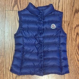 Kid’s Moncler Liane Gilet Down Vest in Blue